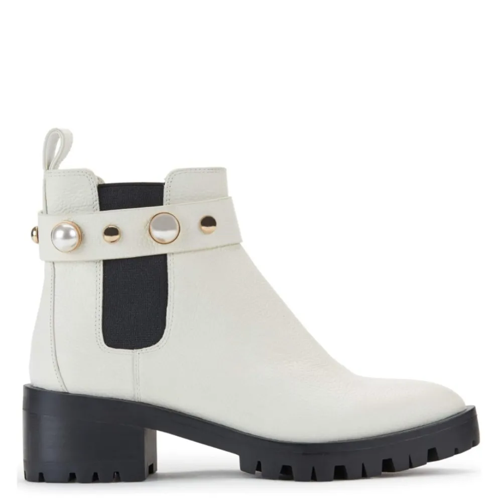 Karl Lagerfeld Paris Porshay Lug Sole Boots in Bone/White, Size 36 New w/o Box - Image 2