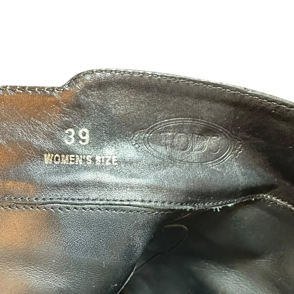 Tod's Black Leather Platform Ankle Boots Women’s Size 39 - Image 9