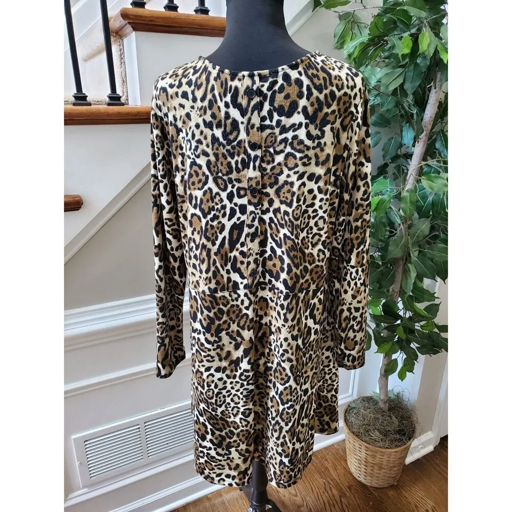 Workshop Republic Clothing Animal Print Round Neck Long Sleeve Shirt Large - Image 7