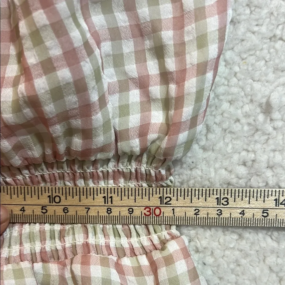 Storia Checkered Sleeveless Romper Dress Size Medium - Image 8