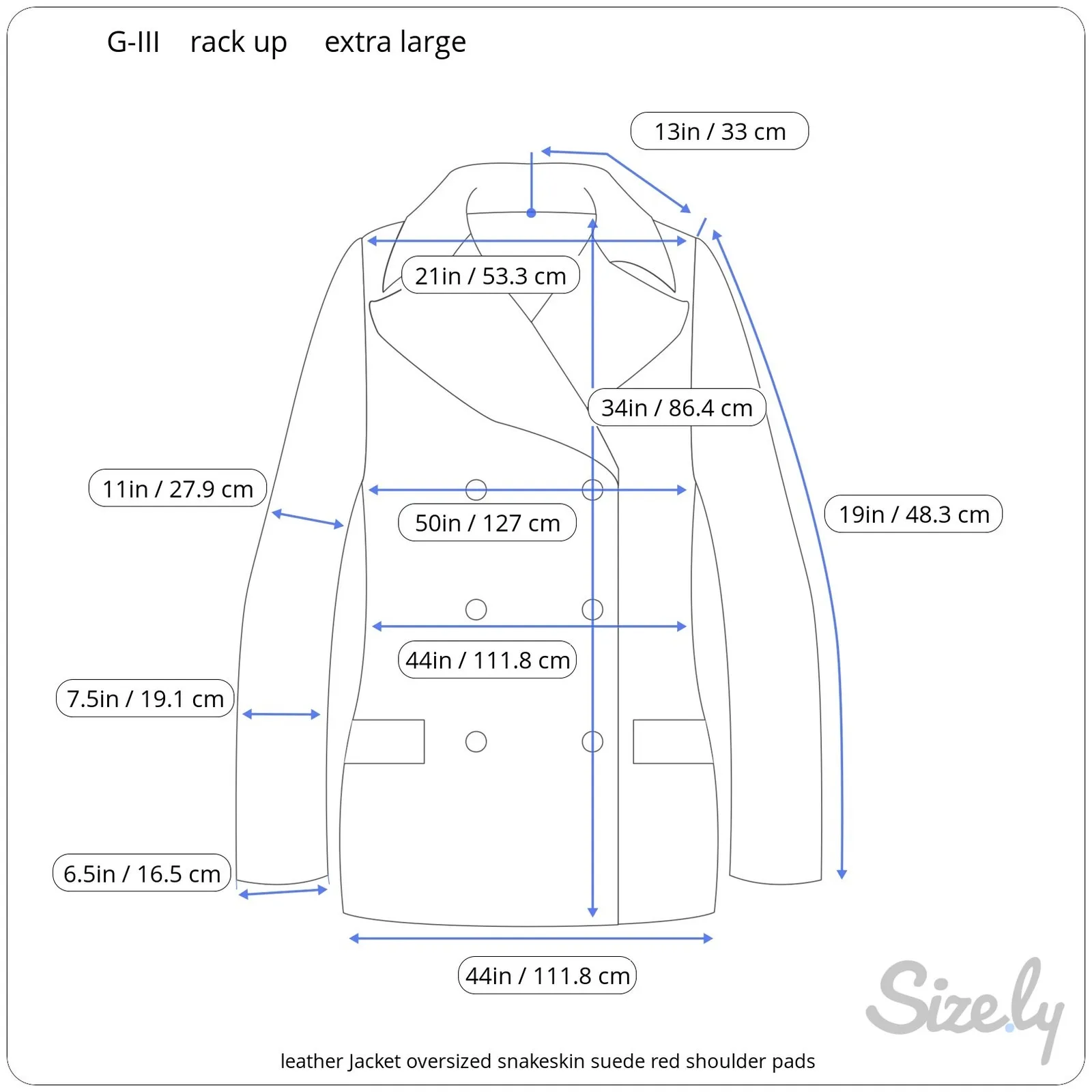 leather Jacket oversized snakeskin suede red shoulder pads Size XL - Image 2