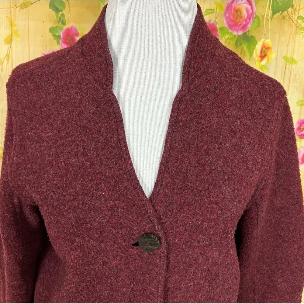 EILEEN FISHER Wool Cardigan Size M - Image 3