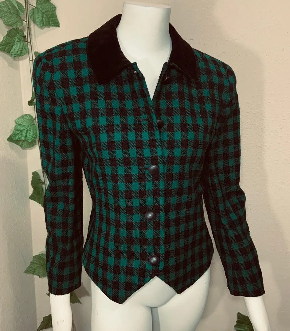 Vintage 90’s The Suit Plaid Jacket - Image 4