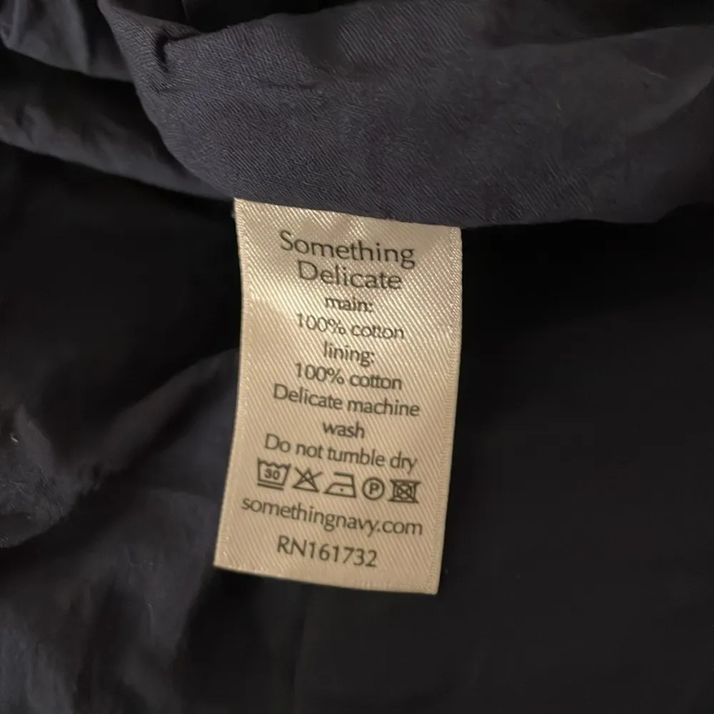 Something Navy Floral Cutout Sleeveless A-Line Midi Dress Size Small - Image 5