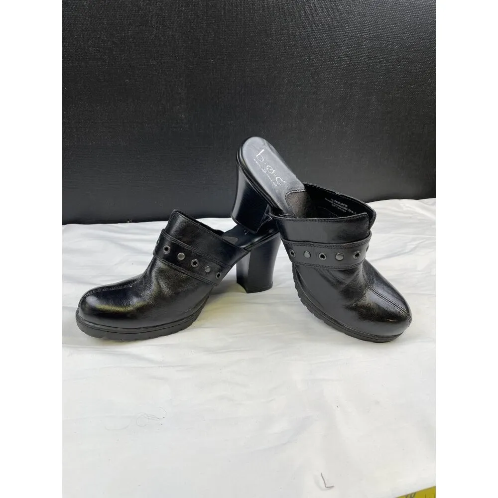 BOC Born Concepts Women's Black Shoes/Slide on Clogs Heel 3.75" Sz 8 SKU 3411 - Image 3