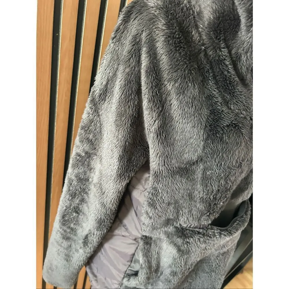 The North Face Women's Osito Sport Hybrid 1/4 Zip Pullover M comfy cozy soft gra - Image 4