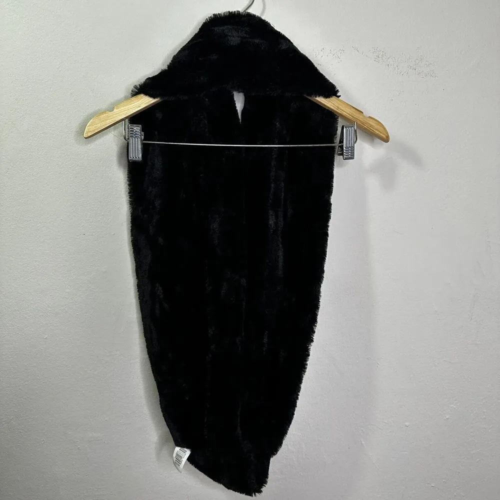 Westloop West Loop Faux Fur Infinity Scarf Black One Size Winter Warm Elegant‎ - Image 6