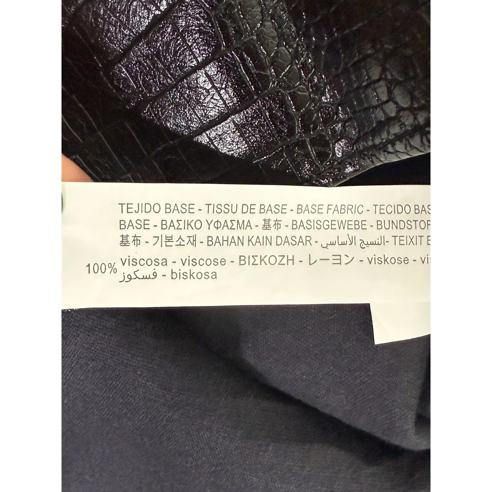 NWT Zara Oversized Faux Leather Longsleeve Shirt Jacket Shacket XS Black #3950 - Image 10