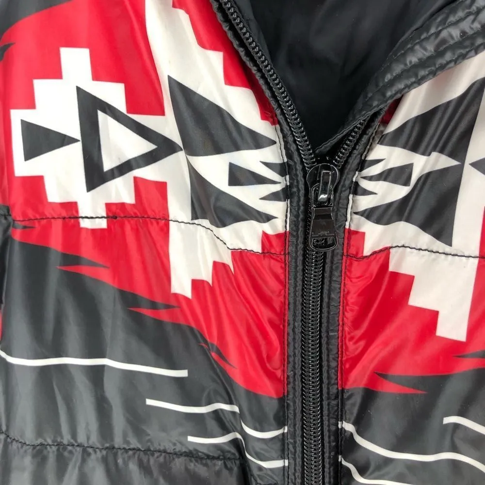 Ralph Lauren Active Black Puffer Jacket Zip Front Long Sleeve Aztec size XS - Image 3