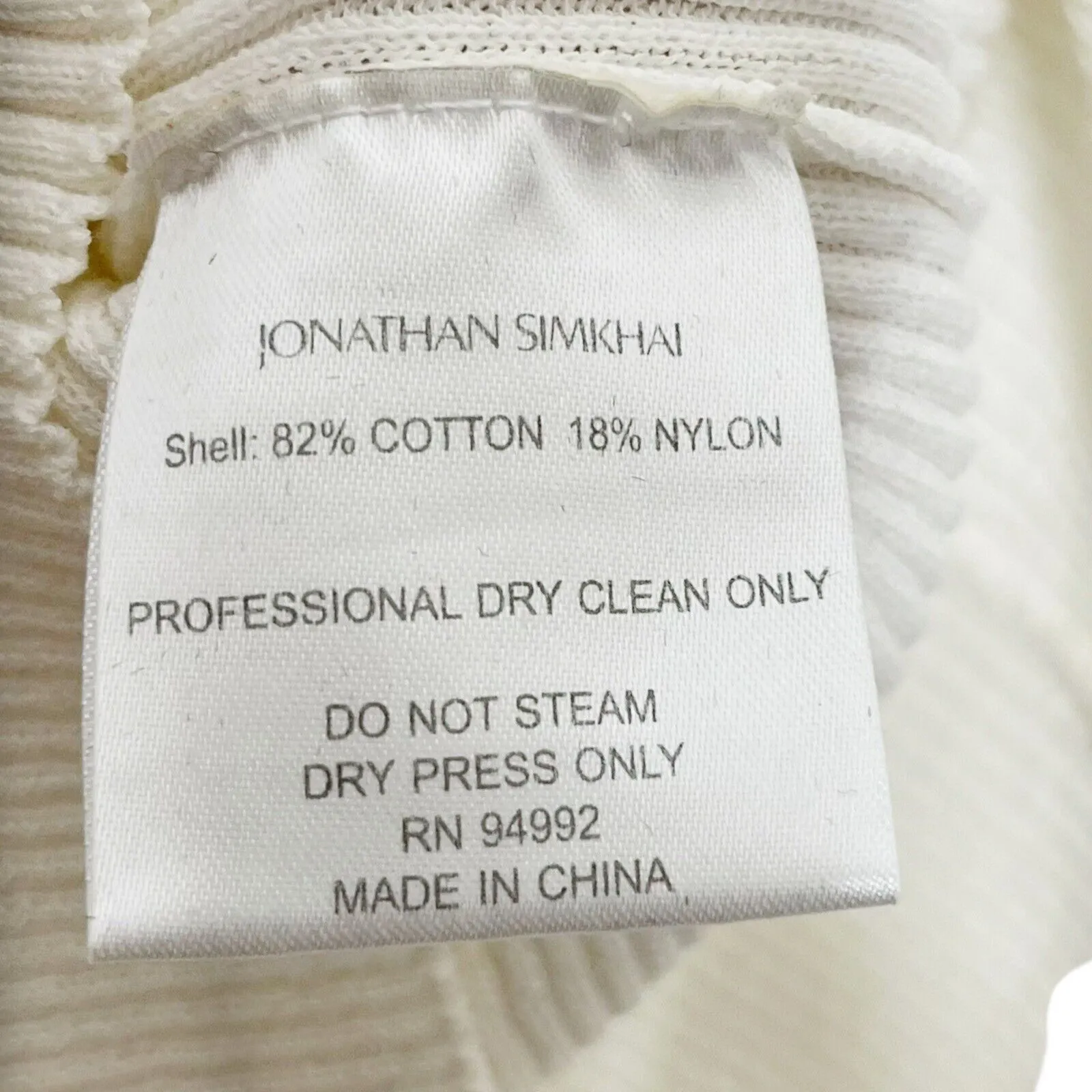 Jonathan Simkhai Veronica Ribbed Puff Sleeve Sweater White Size XS Feminine Knit - Image 10