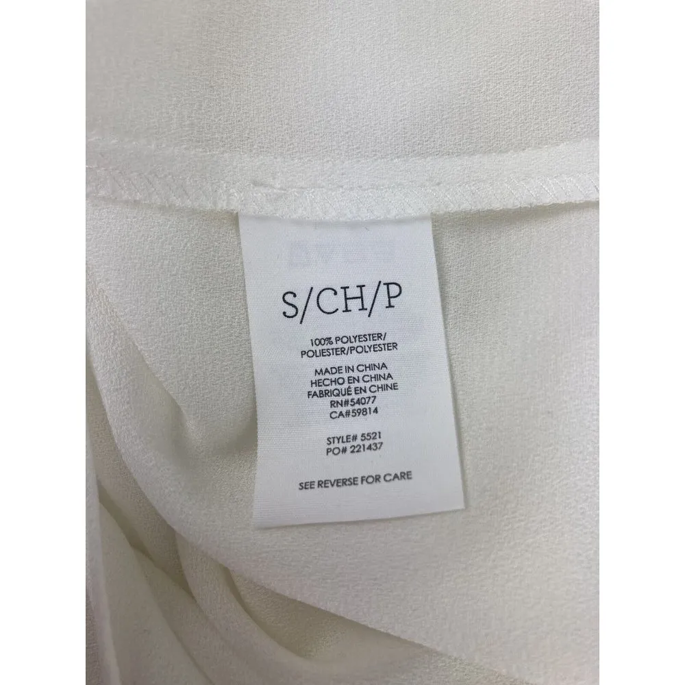 Cabi Float Flutter Sleeve Blouse #5521 Womens S White Button Front Casual Career - Image 5