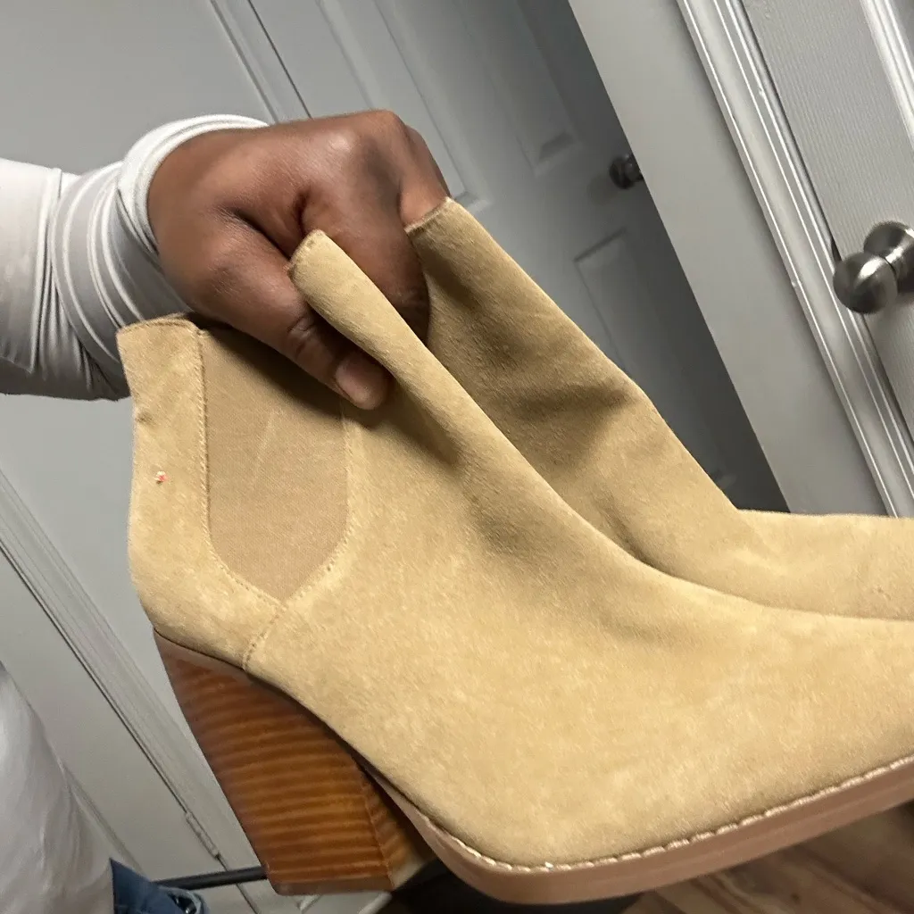 Tan Suede Knee-High Boots - Image 9