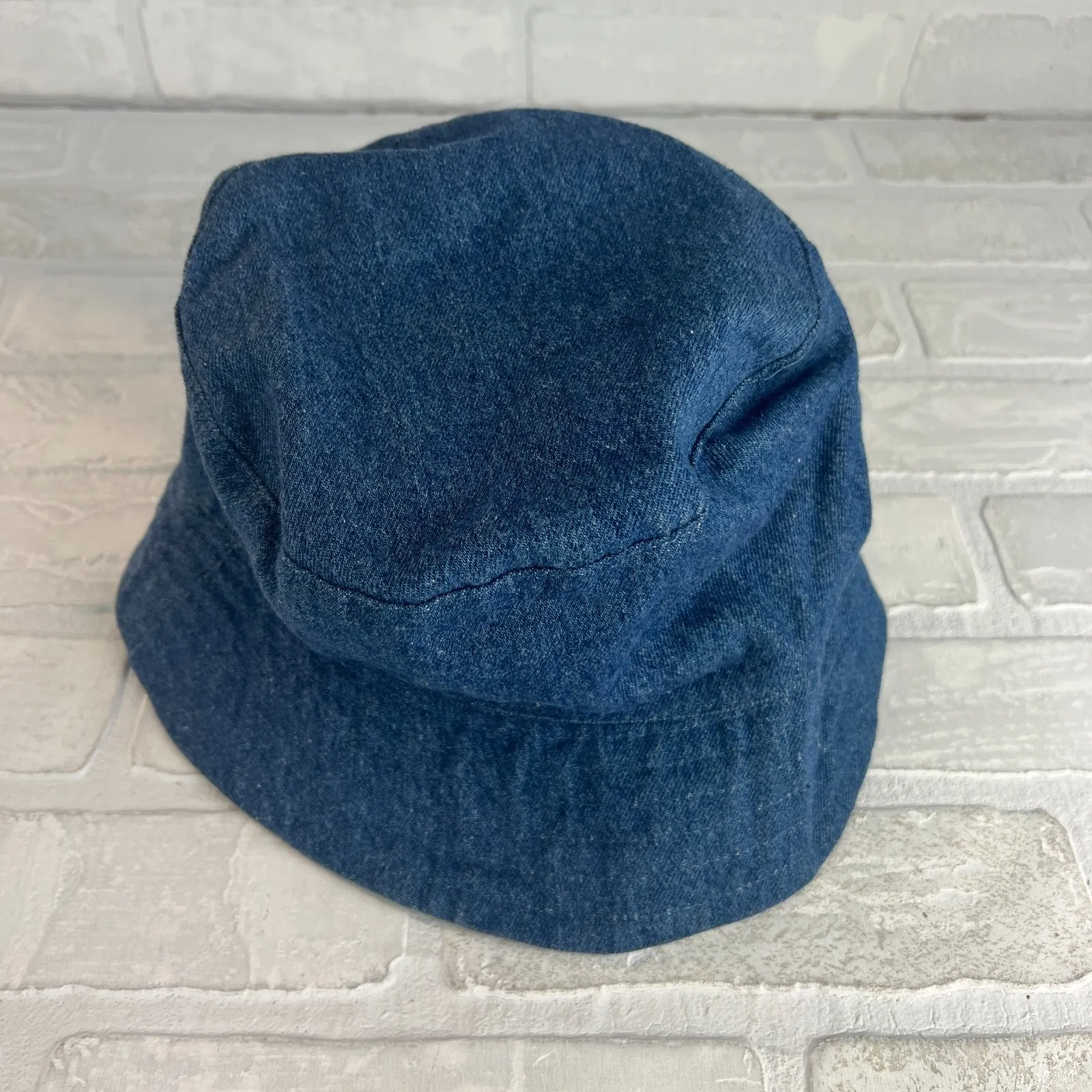 Vintage‎ Faded Glory Y2K Bucket Hat Blue Denim Casual Grunge Streetwear Indie OS - Image 12