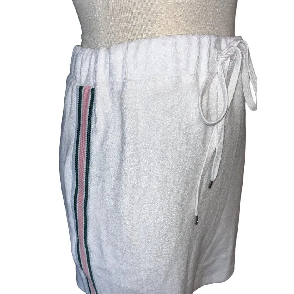 Revolve Tennis Club Drawstring Skirt in White Small New Womens Terry Cloth - Image 5