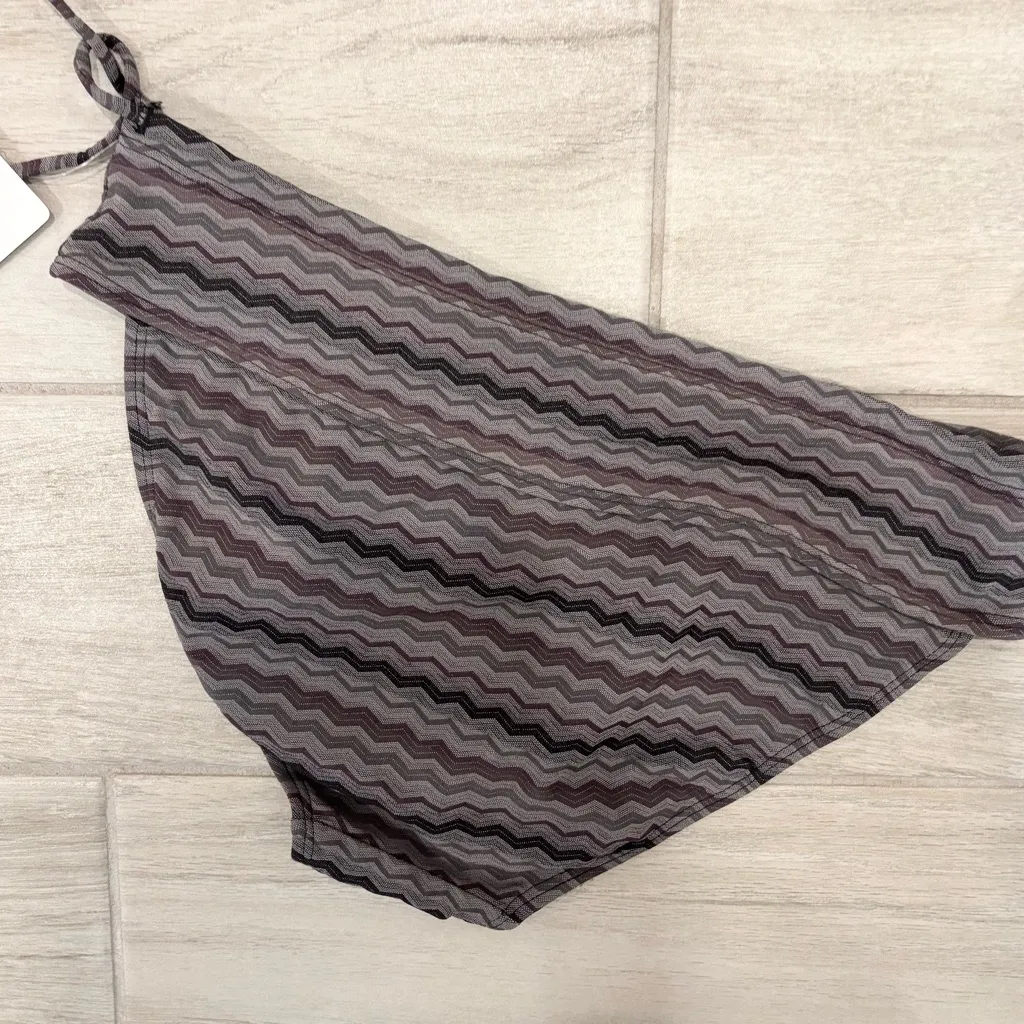Athleta Gray striped Bikini Bottom‎ size Medium NWT - Image 4