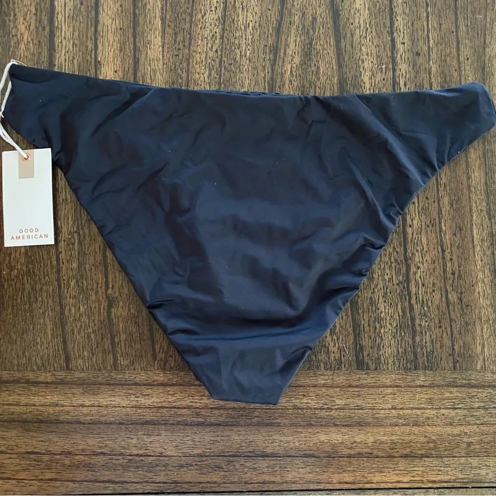 Good American Good Waist Cheeky Reversible Swim Bottoms Black size XXL (5) - Image 2