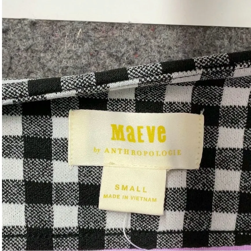 Anthropologie Black and White Gingham Pencil Skirt - Image 3