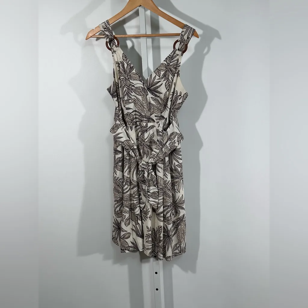 Vince Camuto Linen Blend Leaf Print Dress – Size 6 - Image 2