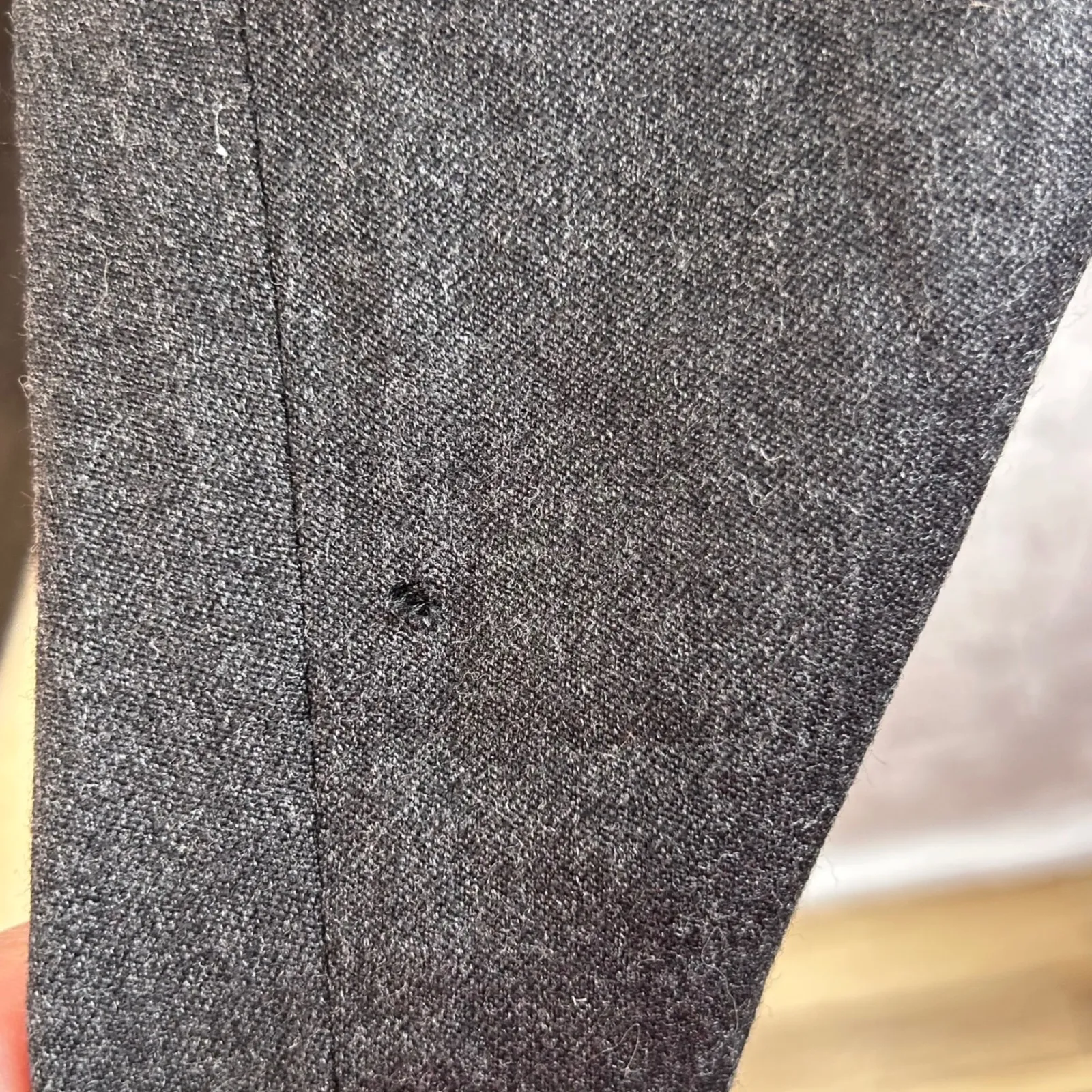 Andrea Viccaro Women's Grey Wool Blend Dress Pants Size 16 Flaw Gray - Image 3