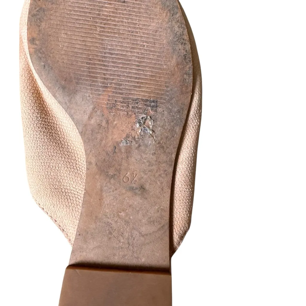 Madewell - Remi Mule Flats Blush Nude Suede Leather Slip-On Shoes Sz 6.5 - Image 5