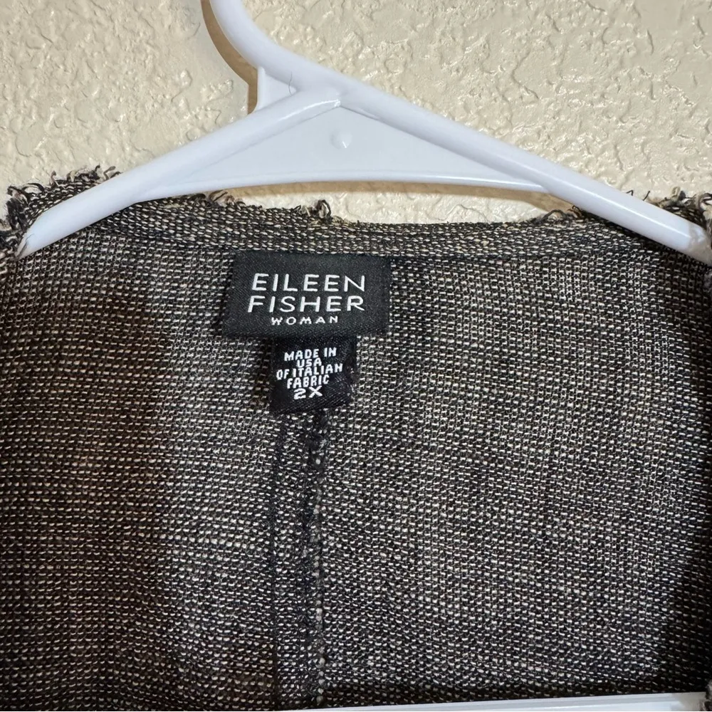 Eileen Fisher Linen Blend Open Blazer - Image 2