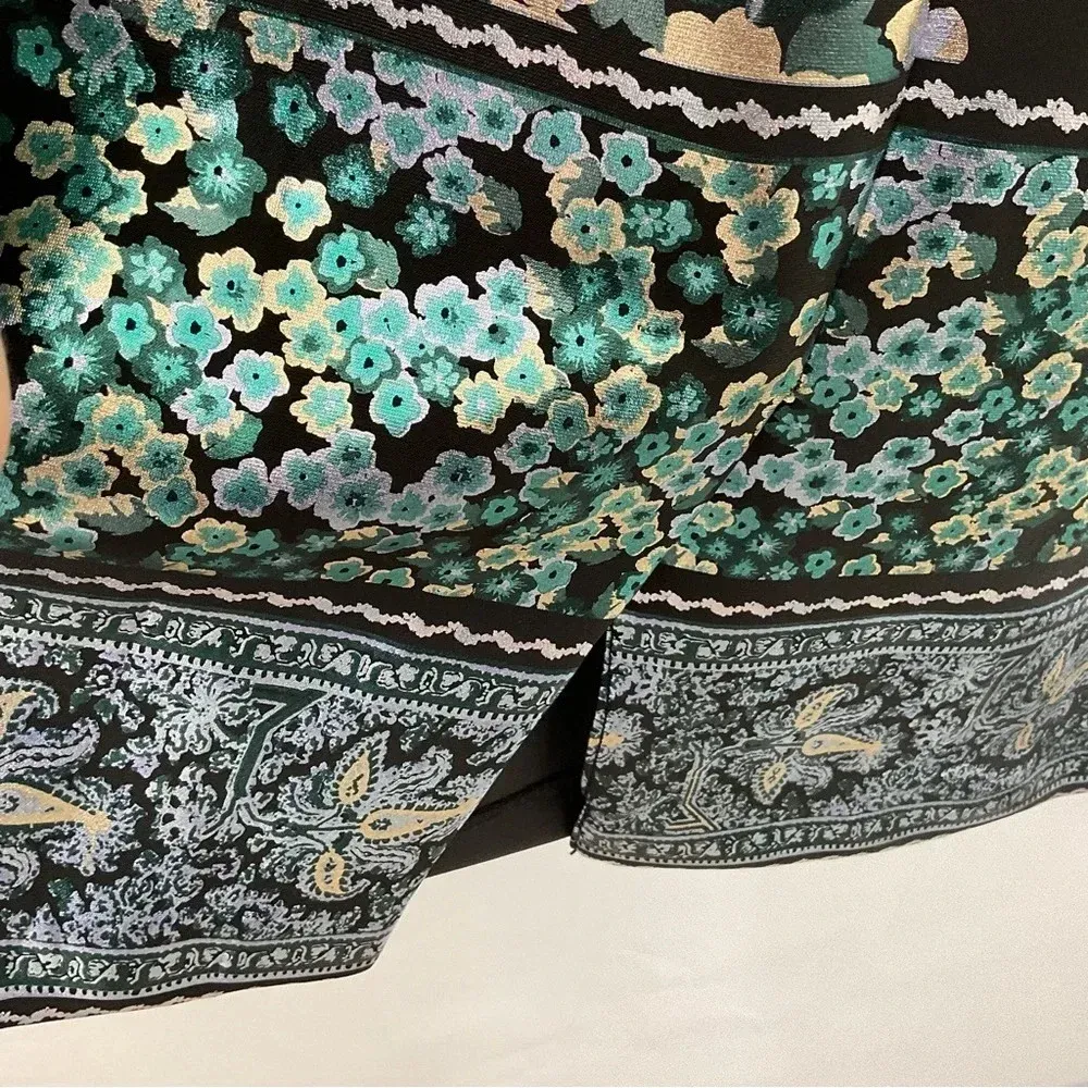 Beige By ECI Floral Metallic Cap Sleeve Dress‎ Size 12 - Image 5