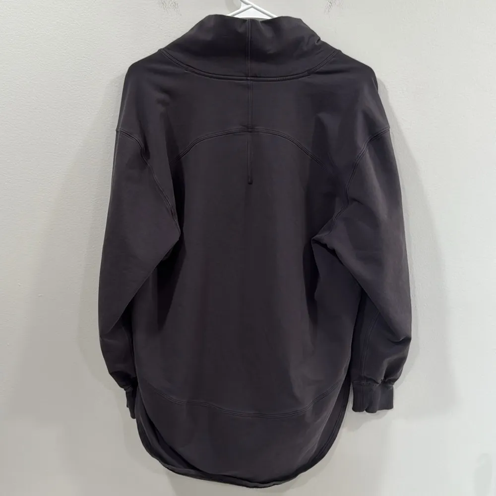Lululemon LA Oversized Long Sleeve Tunic Dark Grey EUC - Image 8