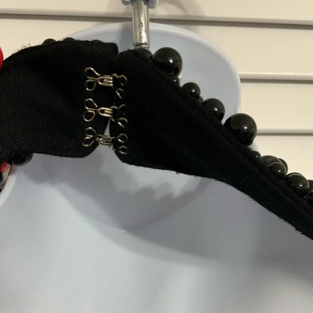 Moa Moa Black Beaded Halter Top Size Small - Image 4