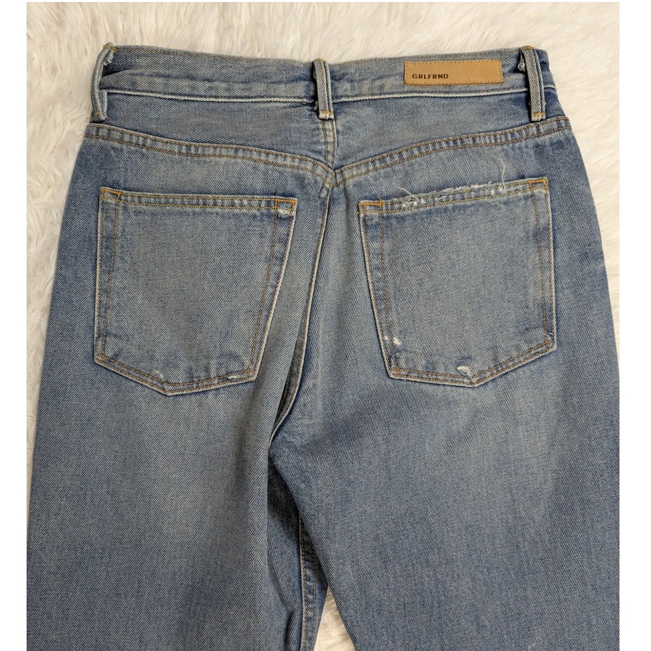 GRLFRND Natalia Distressed High Rise Straight Jeans Size 27 - Image 9