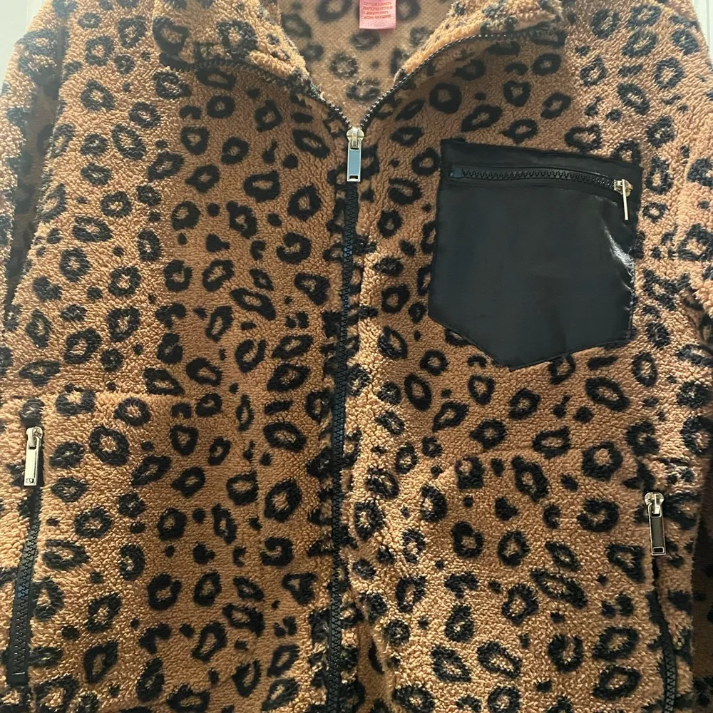 Coco & Shay Fleece Sweater Jacket Size.XS Brown - Image 2