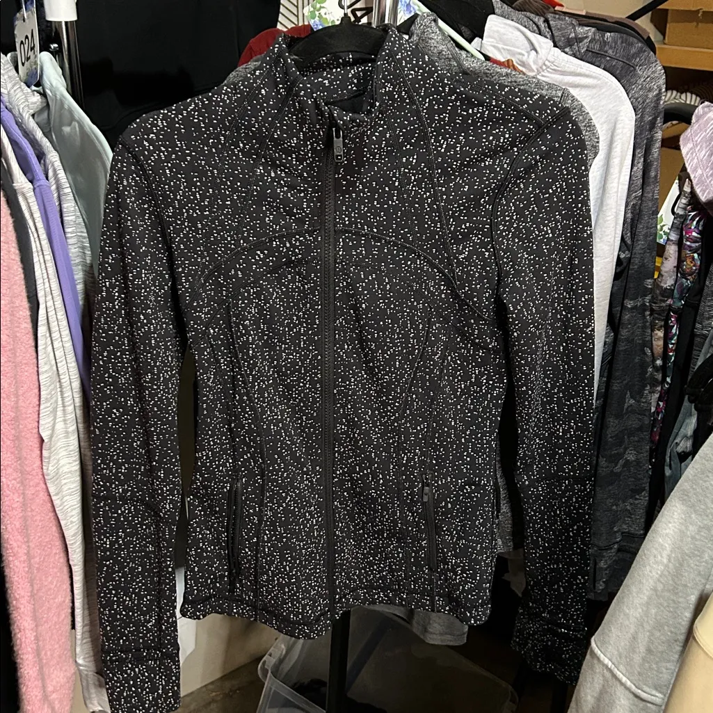 47. Lululemon Define Jacket Magnetized Jacquard Black White - Image 3