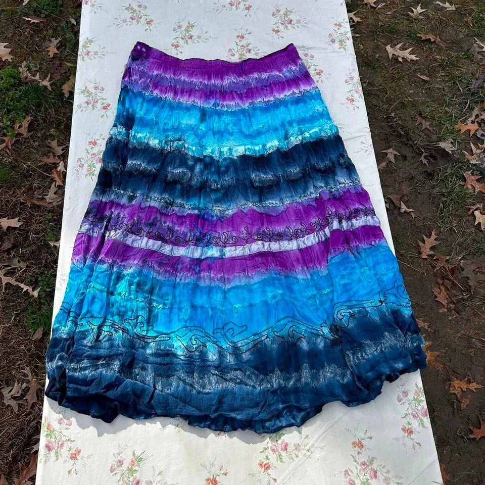 Purple & blue y2k fairy skirt by pink‎ apple size large Cottagecore hippy - Image 6