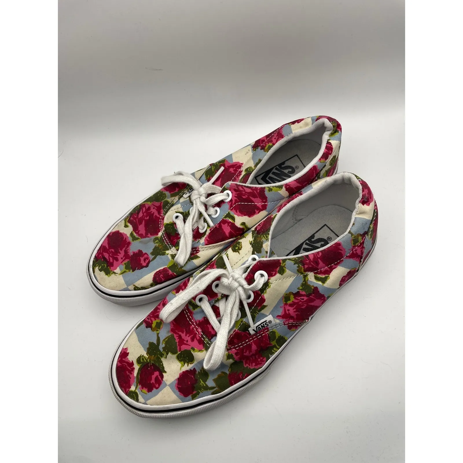 Vans Era Floral Rose Print Canvas Low Top Sneakers Women's Size 7 BSH6 - Image 2