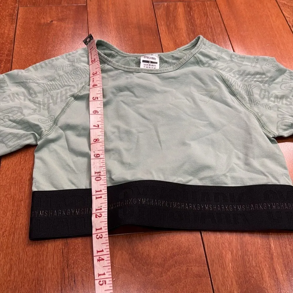 Gymshark Vision 3 pieces Long Sleeve Crop Top sports Bra and leggings size M - Image 11