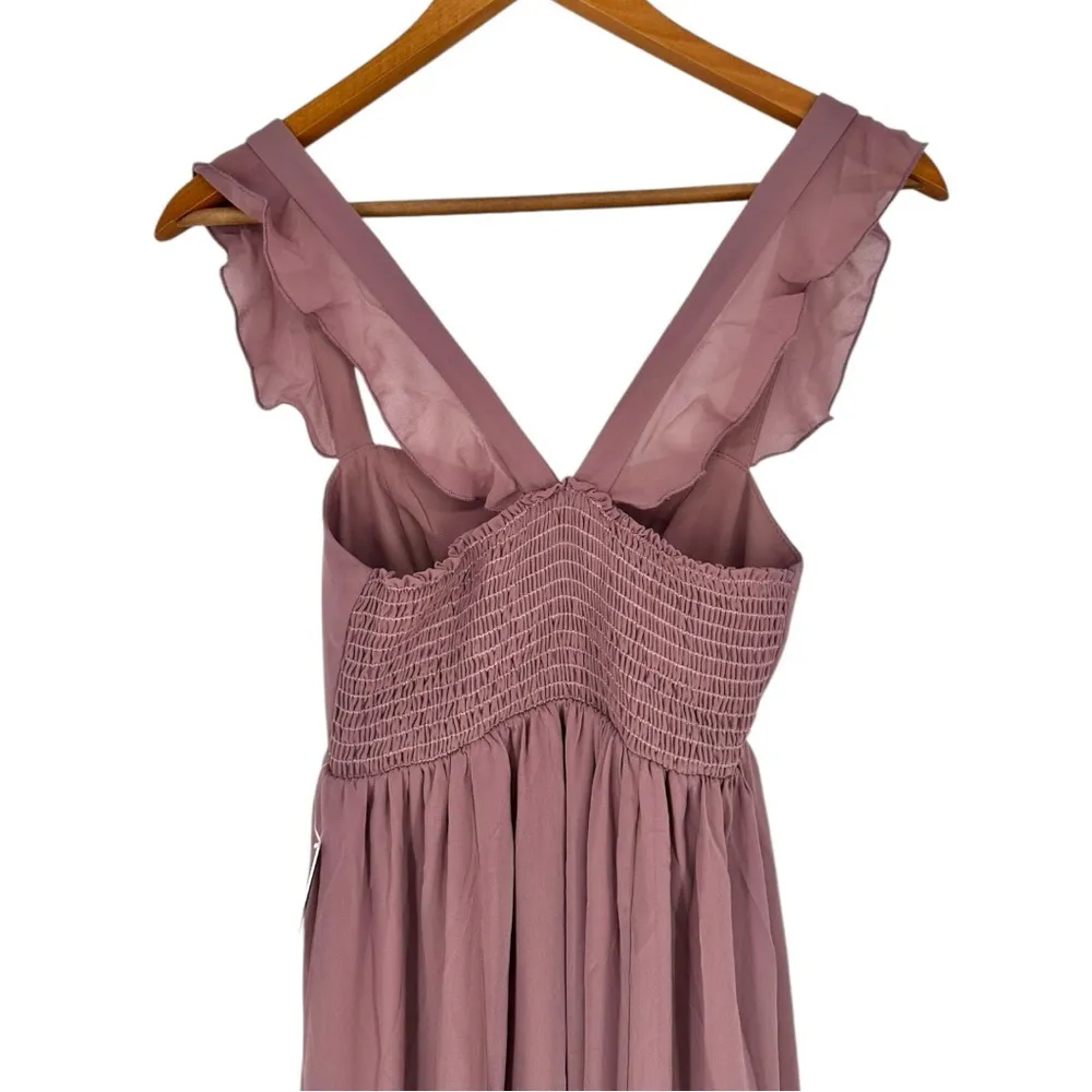 Show Me Your MuMu June Maxi Bridesmaid Dress size Small Antique Rose Chiffon - Image 7