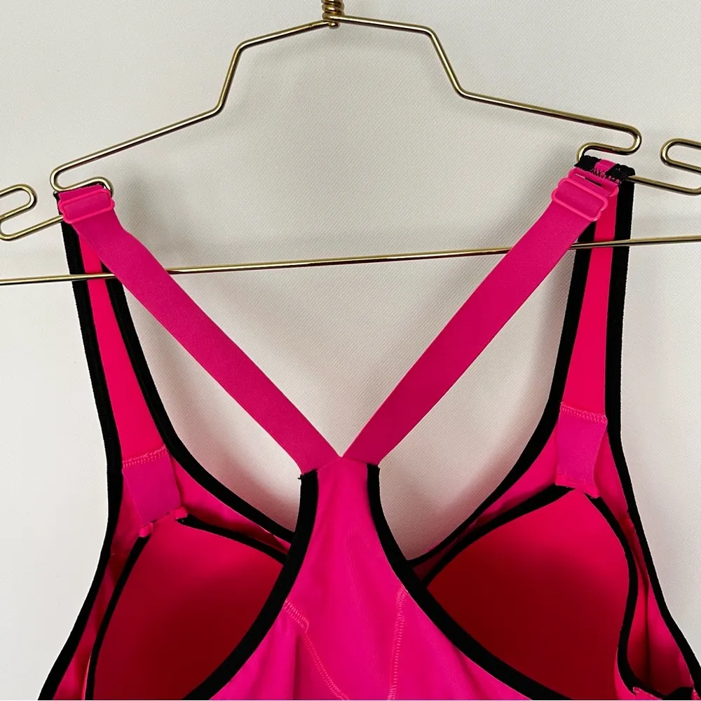 VSX Knockout Front-Close Sports Bra High Impact Hot Pink Sports Top Size 38DD - Image 6