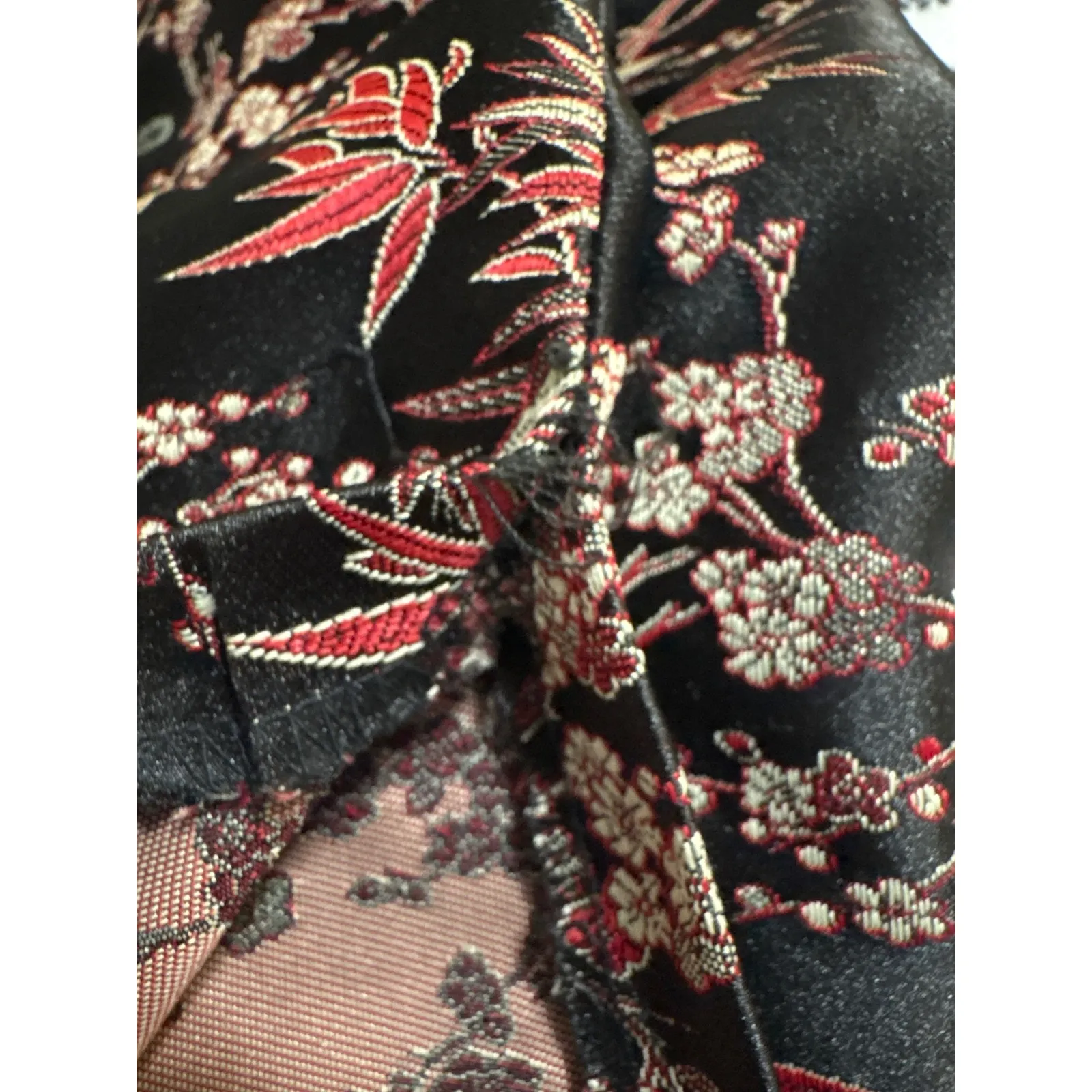 XOXO Women's Size‎ 3 Mini Skirt Black Asian Floral Print Y2K Career Casual Retro - Image 9