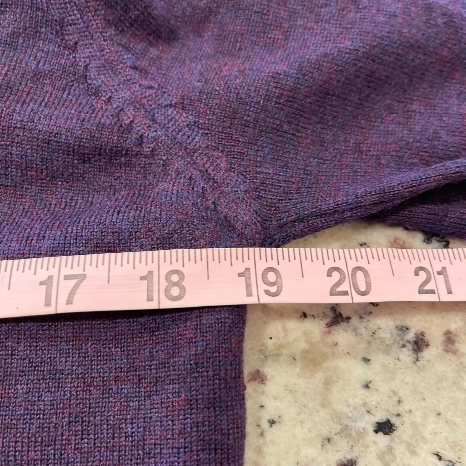 Brunella Gori Purple 100% Extra Fine Merino Wool V Neck Sweater XL Made in Italy - Image 7