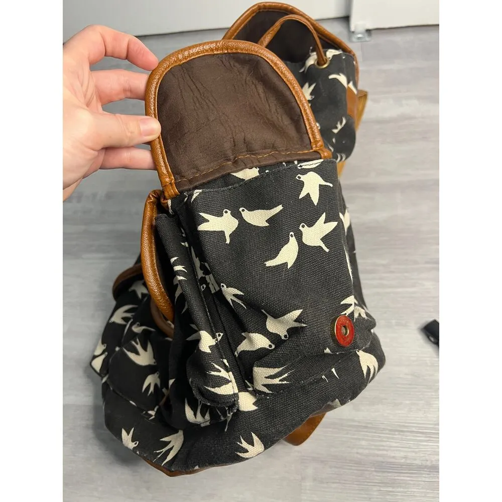 Birds black and brown back pack - Image 2