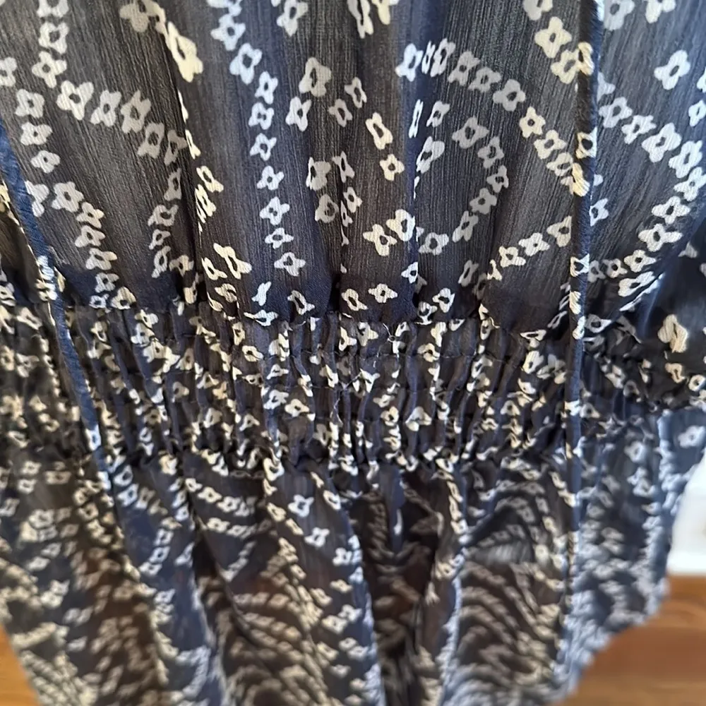 CZ Coverups Sheer Embroidered Neckline Swim Coverup XL Gray - Image 6