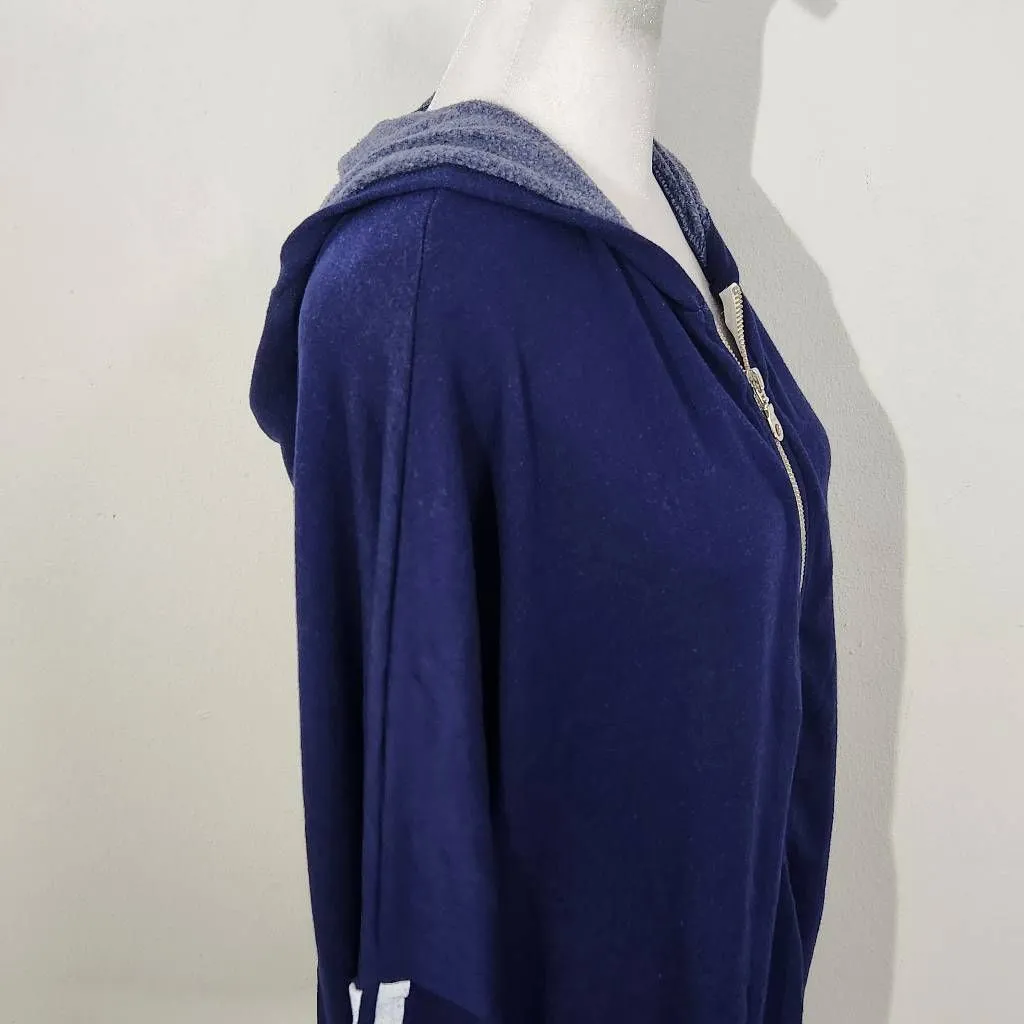Michael Lauren Navy Zip-Up Hoodie Sweatshirt Size Medium NWT Revolve Blue Hoodie - Image 3