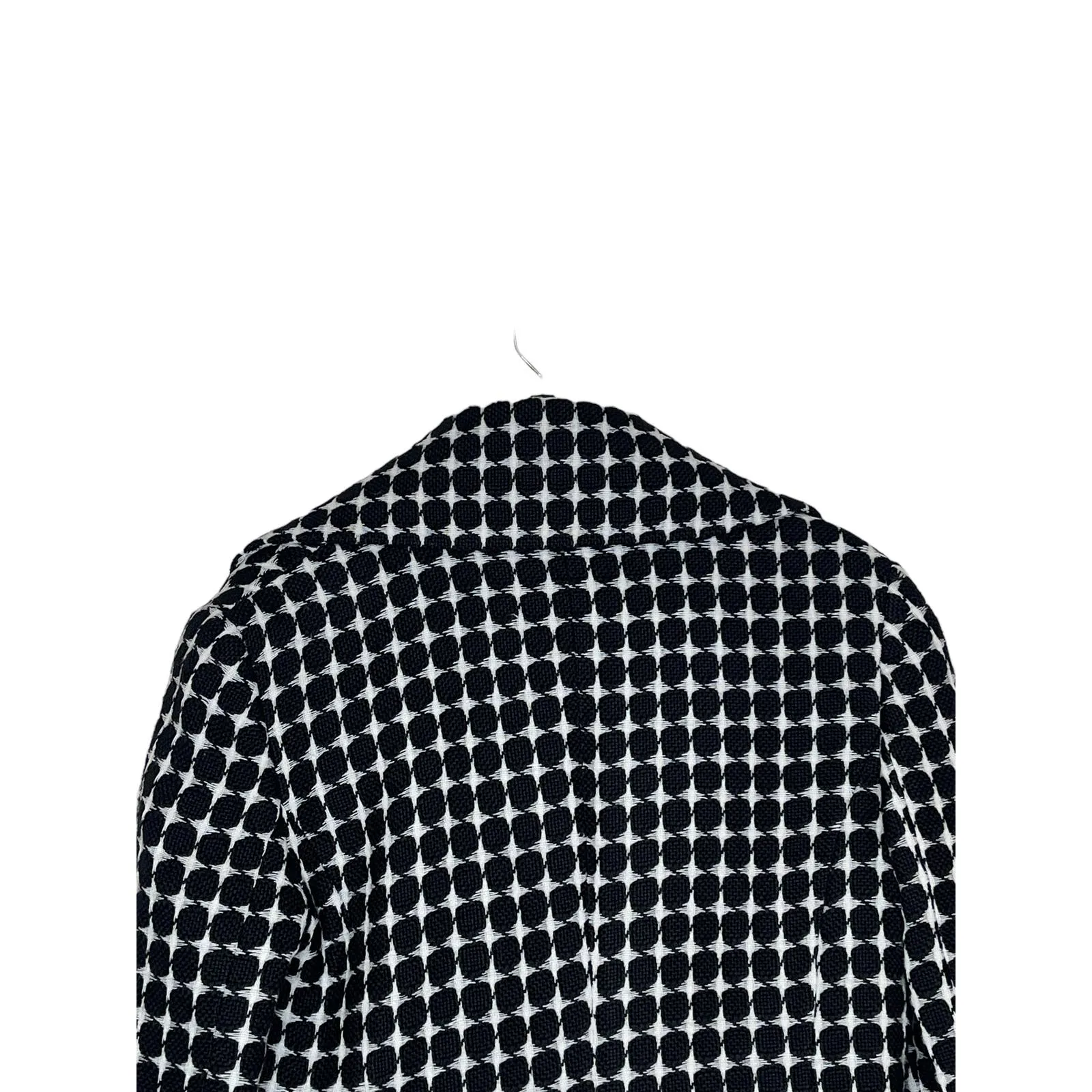 Liliu Women Jacket Vintage Zipper Tweed‎ Long Sleeve Collar Size 8 Black - Image 9