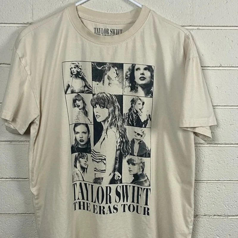 Taylor Swift The Eras Tour Cream Band Tee size M - Image 5