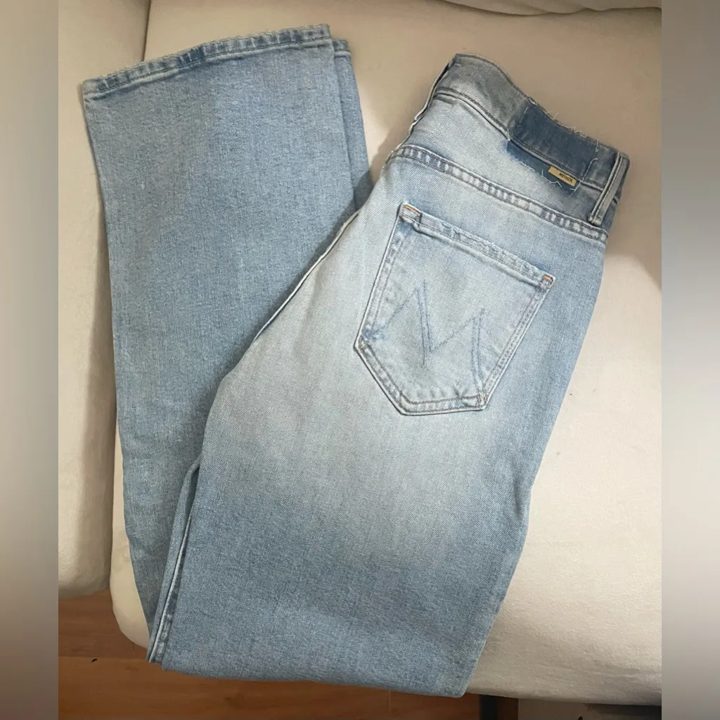 Mother Superior Denim NWT The Kickit Go Long Straight Leg Light Blue Size 29 - Image 12