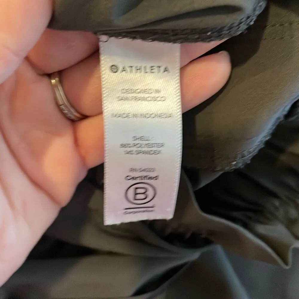 Athleta skyline paperbag olive green pant size 2 - Image 9