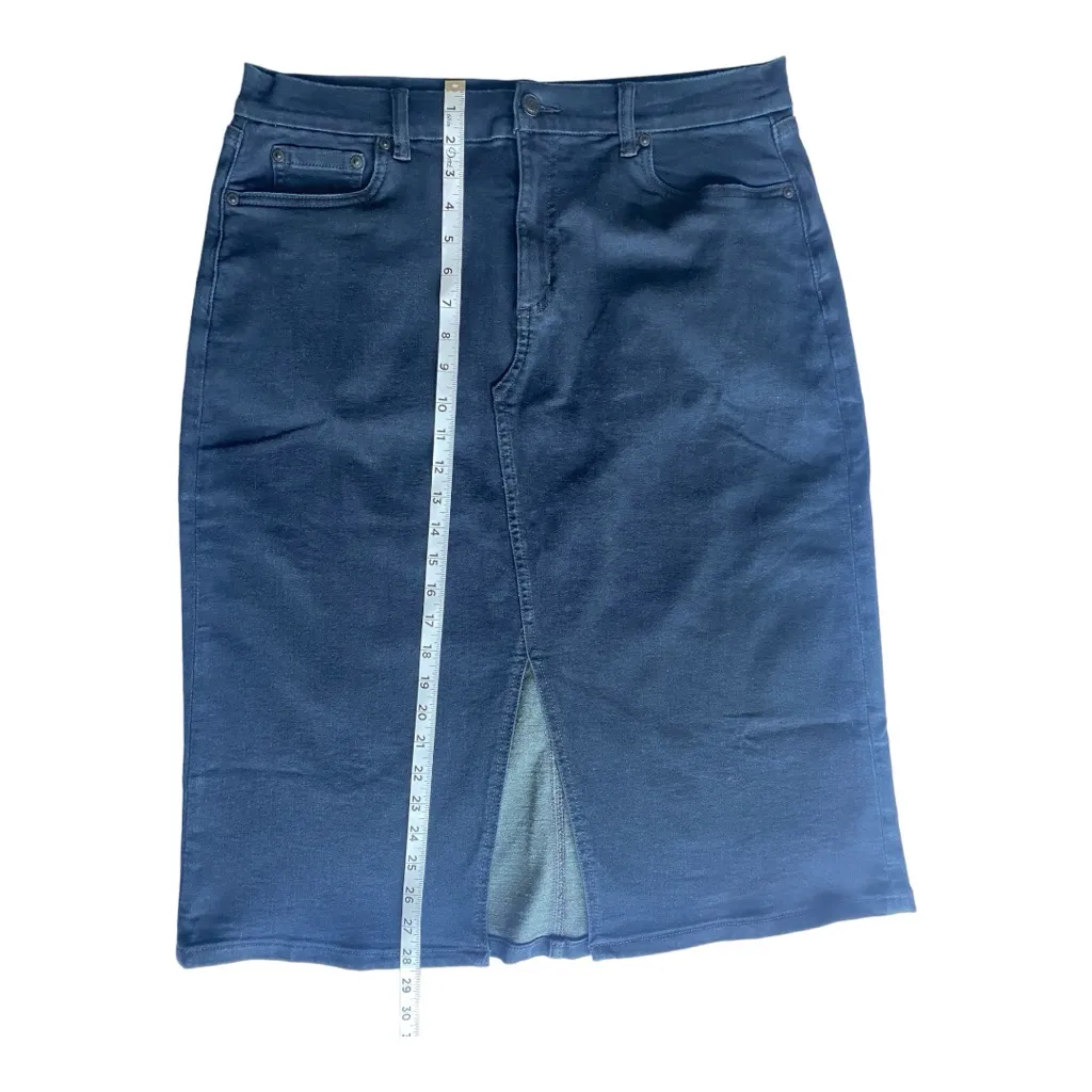 Denim & Co Canyon Retreats Easy Overdye Navy Blue Women’s Denim Skirt
Size 14P‎ - Image 4