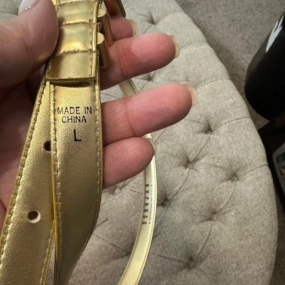 Vintage Express Thin‎ Gold Belt - Image 4