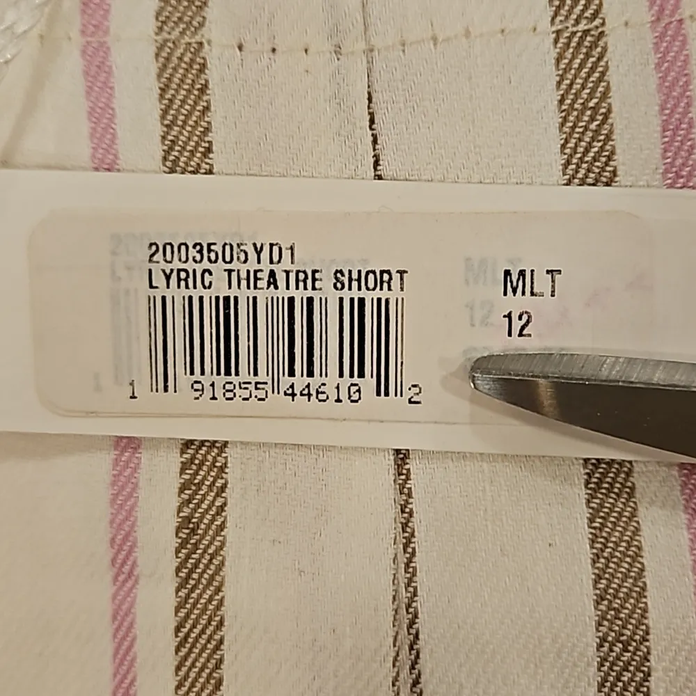 💕TRINA TURK💕 Lyric Theatre Twill Short ~ Tequila Sunrise Striped Print 12 NWT - Image 14