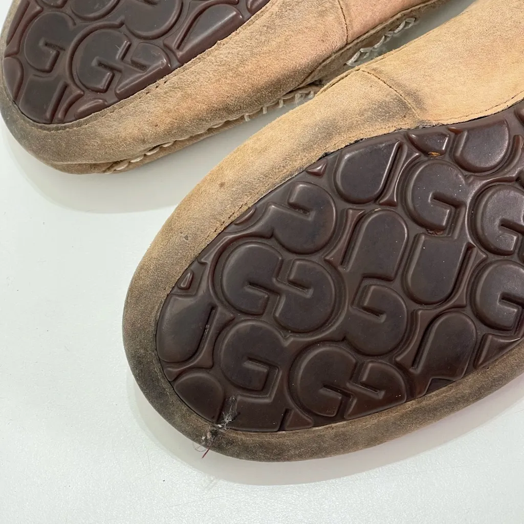 UGG Ansley Suede Moccasin Slippers Shoes  3312 Women Tan 8 - Image 6