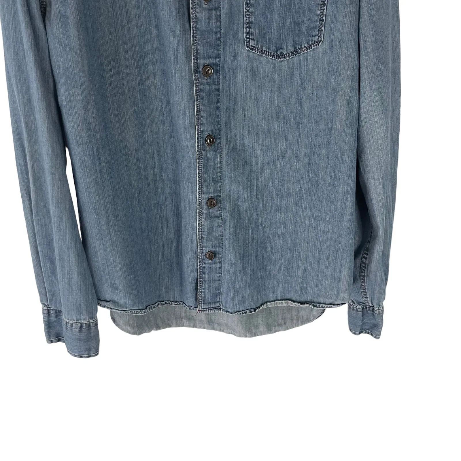 Aeropostale Women's Size Medium‎ Denim Button Up Shacket Button Up - Image 3